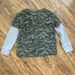 Jumping Beans | Green and Gray Long Sleeve Camo Shirt | Size 6